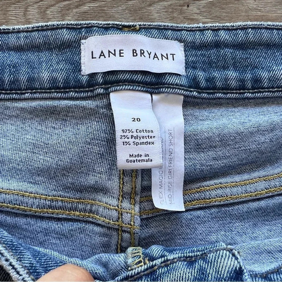 Lane Bryant Summer Medium Wash Distressed Jean Shorts - Women's Size 20 - Picture 2 of 3